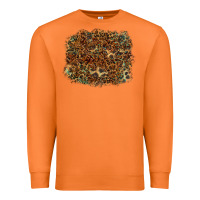Carrot leopard leather turquoise background Premium Sweatshirt - RanaPortraitStore