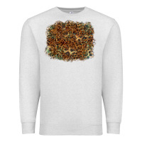 Oatmeal Heather leopard leather turquoise background Premium Sweatshirt - RanaPortraitStore
