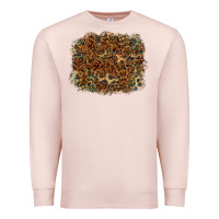 Pale Pink leopard leather turquoise background Premium Sweatshirt - RanaPortraitStore