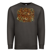 Smoke leopard leather turquoise background Premium Sweatshirt - RanaPortraitStore