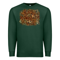 Sports Green leopard leather turquoise background Premium Sweatshirt - RanaPortraitStore