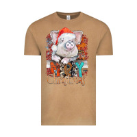 Vintage Camel merry Christmas pig Vintage Tee - CowhideDigitalArt
