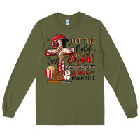 Army Green let the field be joyful and all that is in it Long Sleeve Tee - Artiststas