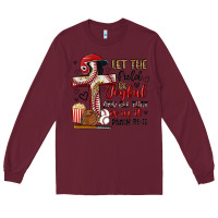 Burgundy let the field be joyful and all that is in it Long Sleeve Tee - Artiststas