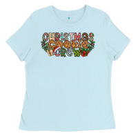 Baby Blue christmas cookie crew Ladies Tee - CowhideDigitalArt