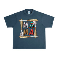 Midnight Navy baseball mama Urban Heavy Tee - CowhideDigitalArt