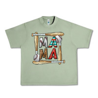 Oil Green baseball mama Urban Heavy Tee - CowhideDigitalArt