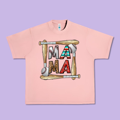 Baseball Mama Urban Heavy Tee Designed By Cowhidedigitalart