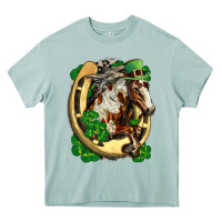 Arona Horse with horseshoe st patricks day Heavy Core Tee - FaDigitalArtStudio