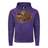 Cloud Purple leopard cowhide glitter patches Vintage Hoodie - Artiststas