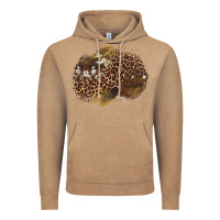 Vintage Coffee leopard cowhide glitter patches Vintage Hoodie - Artiststas