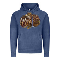 Vintage Denim leopard cowhide glitter patches Vintage Hoodie - Artiststas