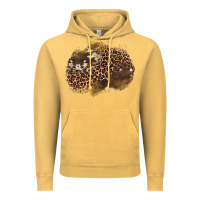 Vintage Mustard leopard cowhide glitter patches Vintage Hoodie - Artiststas