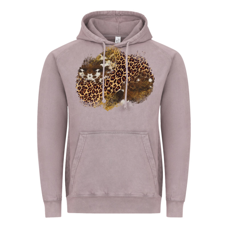 Leopard Cowhide Glitter Patches Vintage Hoodie by Artiststas | Teevron