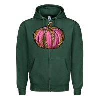 Sports Green leopard cancer pumpkin Zipper Hoodie - RanaPortraitStore