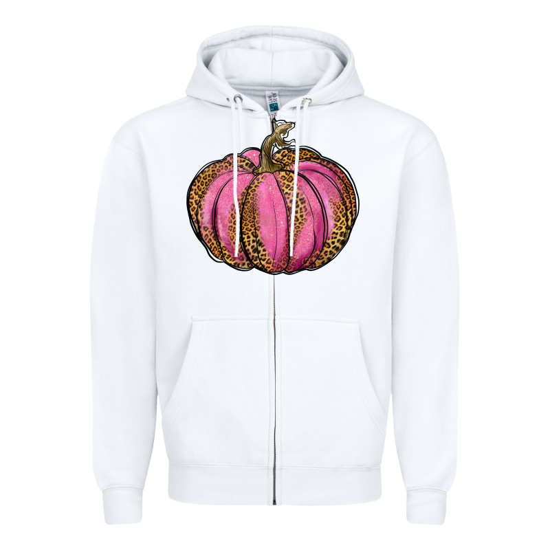 Leopard Cancer Pumpkin Zipper Hoodie by RanaPortraitStore | Teevron