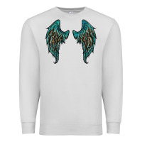 Dove Grey turquoise leopard wings Premium Sweatshirt - RanaPortraitStore