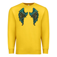 Lemon turquoise leopard wings Premium Sweatshirt - RanaPortraitStore