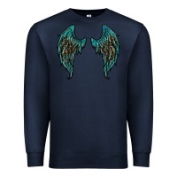 Navy turquoise leopard wings Premium Sweatshirt - RanaPortraitStore
