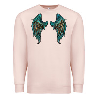 Pale Pink turquoise leopard wings Premium Sweatshirt - RanaPortraitStore