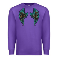 Purple turquoise leopard wings Premium Sweatshirt - RanaPortraitStore