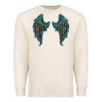 Sandshell turquoise leopard wings Premium Sweatshirt - RanaPortraitStore