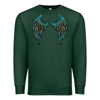 Sports Green turquoise leopard wings Premium Sweatshirt - RanaPortraitStore
