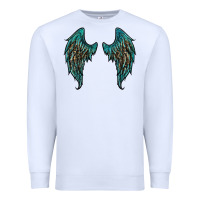 White turquoise leopard wings Premium Sweatshirt - RanaPortraitStore
