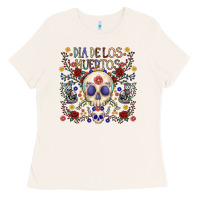 Bone dia de los muertos Ladies Tee - CowhideDigitalArt