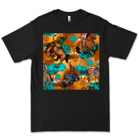 Black cowboy rodeo seamless pattern Premium Tee - BundleAndBundleShop