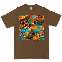 Cacao cowboy rodeo seamless pattern Premium Tee - BundleAndBundleShop
