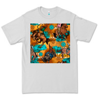 Dove Grey cowboy rodeo seamless pattern Premium Tee - BundleAndBundleShop