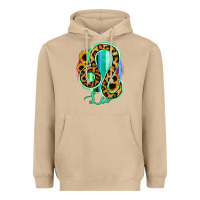 Mushroom Leo Zodiac Sign Sunflower Leopard Serape Heavyweight Hoodie - RanaPortraitStore