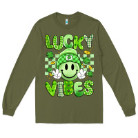 Army Green lucky vibes Long Sleeve Tee - Artiststas