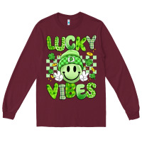 Burgundy lucky vibes Long Sleeve Tee - Artiststas
