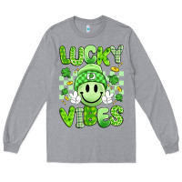 Heather Grey lucky vibes Long Sleeve Tee - Artiststas
