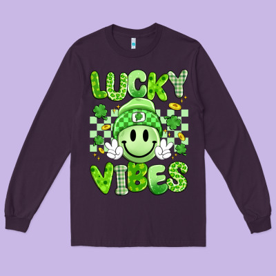 Lucky Vibes Long Sleeve Tee Designed By Artiststas