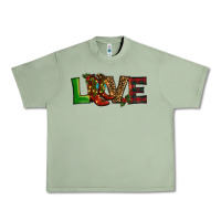 Oil Green Christmas boots love Urban Heavy Tee - RanaPortraitStore