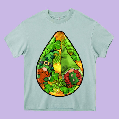 St.patrick's Teardrop Earrings Heavy Core Tee Designed By Fadigitalartstudio