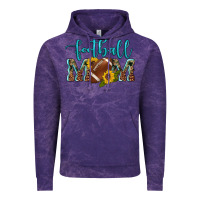 Cloud Purple western leopard camouflage sunflowers  glitter mom football Vintage Hoodie - Artiststas