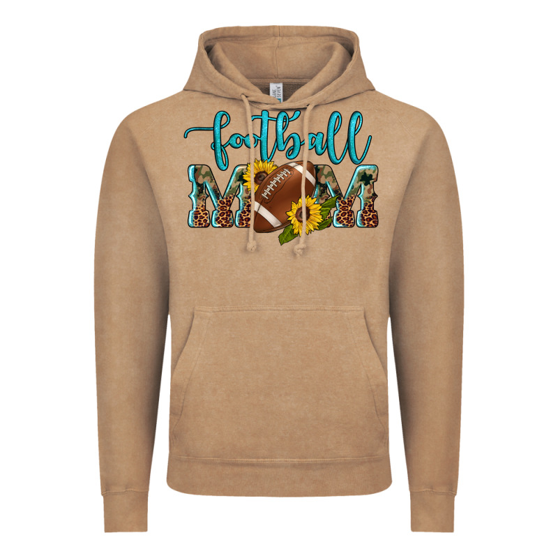 Western Leopard Camouflage Sunflowers  Glitter Mom Football Vintage Hoodie by Artiststas | Teevron
