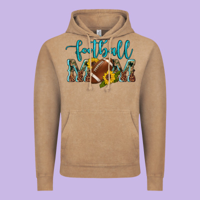 Western Leopard Camouflage Sunflowers  Glitter Mom Football Vintage Hoodie Designed By Artiststas
