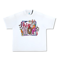 White hip hop Urban Heavy Tee - CowhideDigitalArt