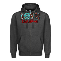 Charcoal Heather christmas gemstone love Zipper Hoodie - RanaPortraitStore