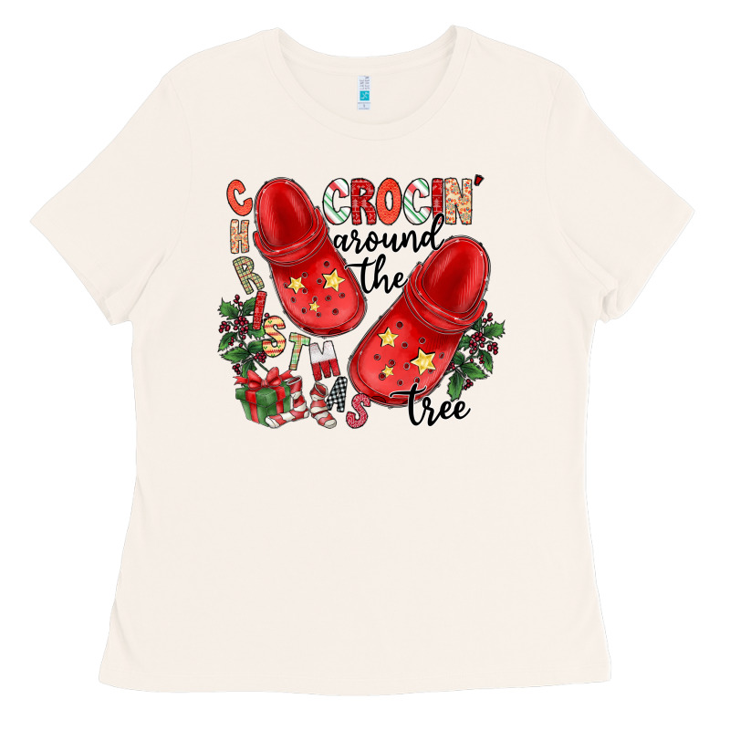 Christmas Crocin Around The Tree Ladies Tee by CowhideDigitalArt | Teevron
