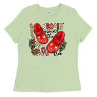 Matcha christmas crocin around the tree Ladies Tee - CowhideDigitalArt
