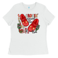 White christmas crocin around the tree Ladies Tee - CowhideDigitalArt
