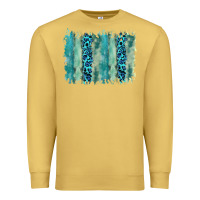 Antique Gold turquoise leopard watercolor brushstroke background Premium Sweatshirt - RanaPortraitStore