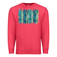 Cardinal turquoise leopard watercolor brushstroke background Premium Sweatshirt - RanaPortraitStore