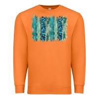 Carrot turquoise leopard watercolor brushstroke background Premium Sweatshirt - RanaPortraitStore